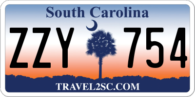 SC license plate ZZY754