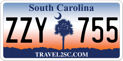 SC license plate ZZY755