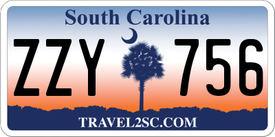 SC license plate ZZY756