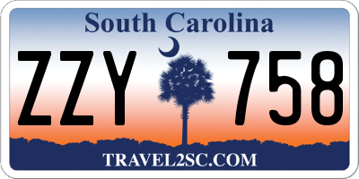 SC license plate ZZY758