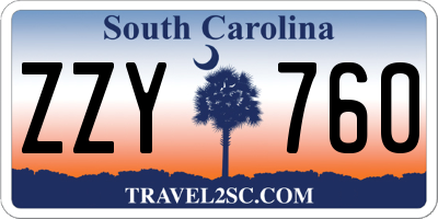 SC license plate ZZY760