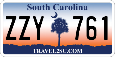 SC license plate ZZY761