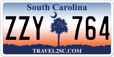 SC license plate ZZY764