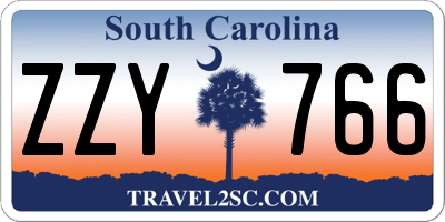 SC license plate ZZY766