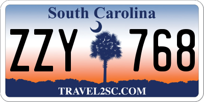 SC license plate ZZY768