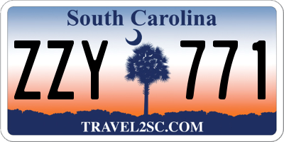 SC license plate ZZY771