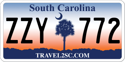 SC license plate ZZY772