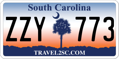 SC license plate ZZY773
