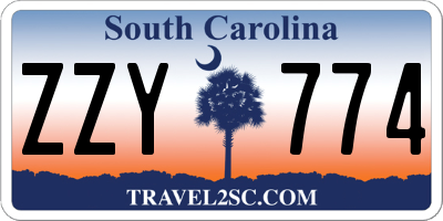 SC license plate ZZY774