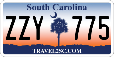 SC license plate ZZY775