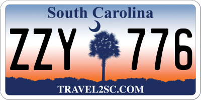 SC license plate ZZY776