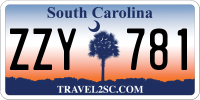 SC license plate ZZY781