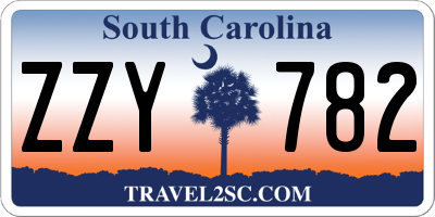 SC license plate ZZY782