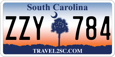 SC license plate ZZY784