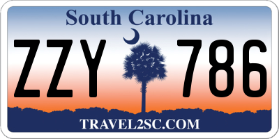 SC license plate ZZY786