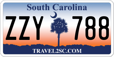 SC license plate ZZY788