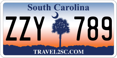 SC license plate ZZY789