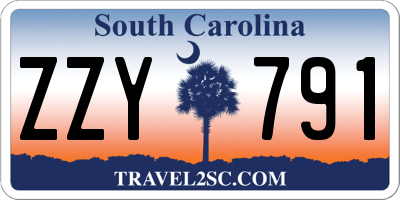 SC license plate ZZY791