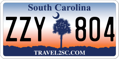 SC license plate ZZY804