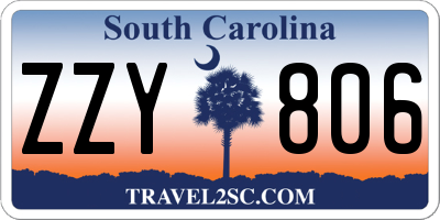 SC license plate ZZY806