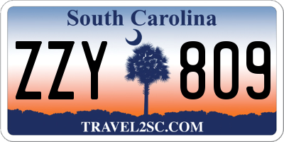 SC license plate ZZY809