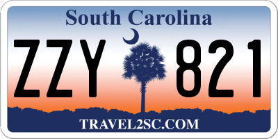 SC license plate ZZY821