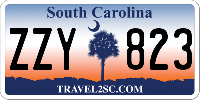 SC license plate ZZY823