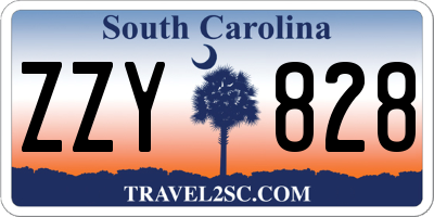 SC license plate ZZY828