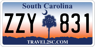 SC license plate ZZY831