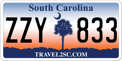 SC license plate ZZY833