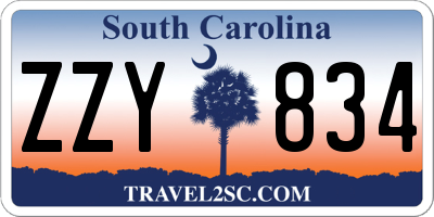 SC license plate ZZY834