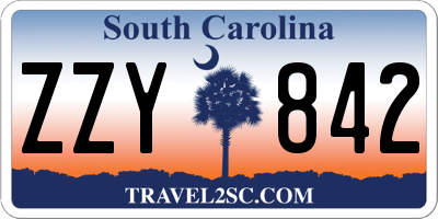 SC license plate ZZY842