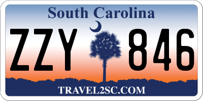SC license plate ZZY846