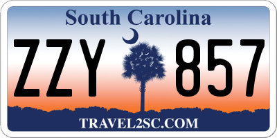 SC license plate ZZY857