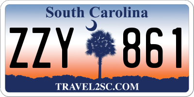 SC license plate ZZY861