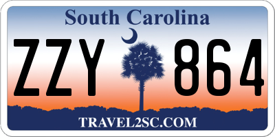 SC license plate ZZY864