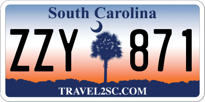 SC license plate ZZY871