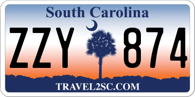 SC license plate ZZY874