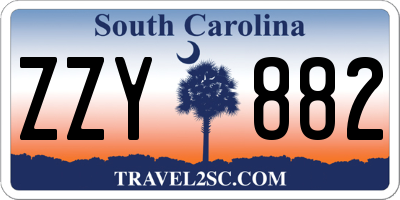 SC license plate ZZY882