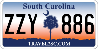 SC license plate ZZY886