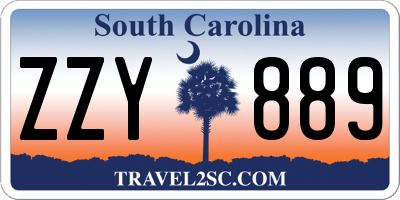 SC license plate ZZY889