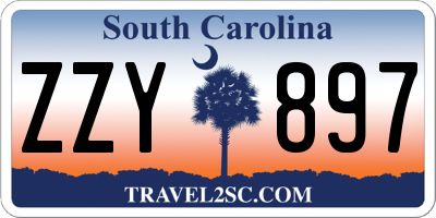 SC license plate ZZY897