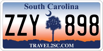 SC license plate ZZY898