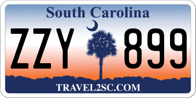 SC license plate ZZY899
