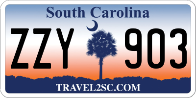 SC license plate ZZY903