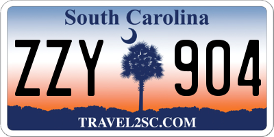 SC license plate ZZY904