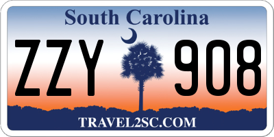 SC license plate ZZY908