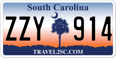 SC license plate ZZY914