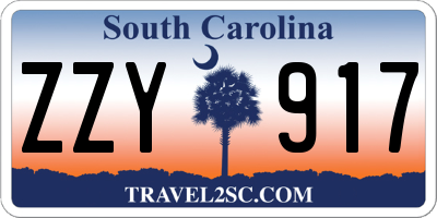 SC license plate ZZY917