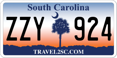 SC license plate ZZY924